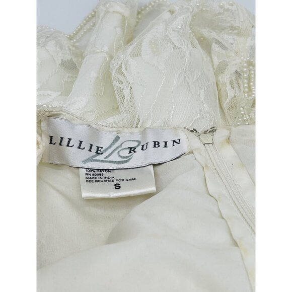 Vintage Lillie Rubin Beaded Dress use as wedding dress Size Small - Picture 10 of 11